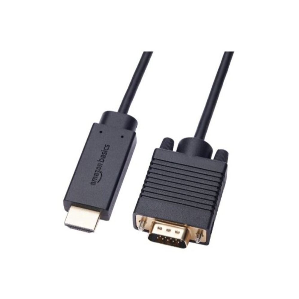 Amazon Basics HDMI (Source) to VGA (Display) Cable  Gold-Plated, 6 feet Black